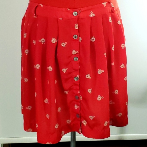 Xhilaration Dresses & Skirts - Target Xhilaration Plus Bicycle Print Skirt - XXL